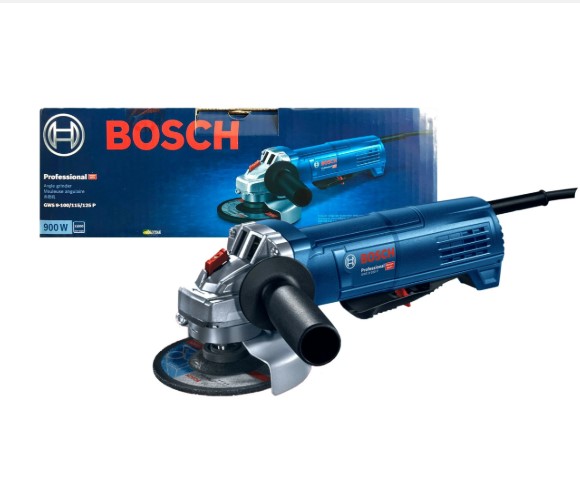 Bosch GWS 9-100 P Professional Angle Grinder – 100mm Compact Grinder with Paddle Switch for Precision Cutting, Grinding, and Polishing Applications